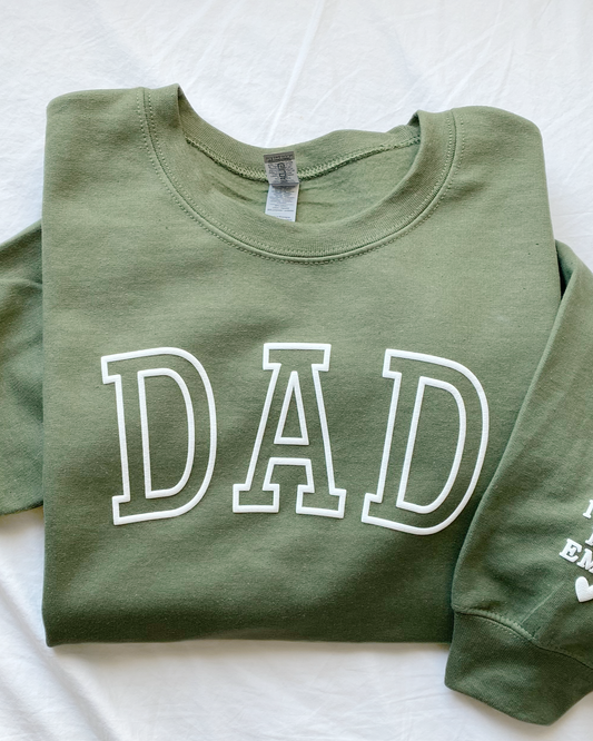 DAD Crewneck Sweatshirt - Varsity Block