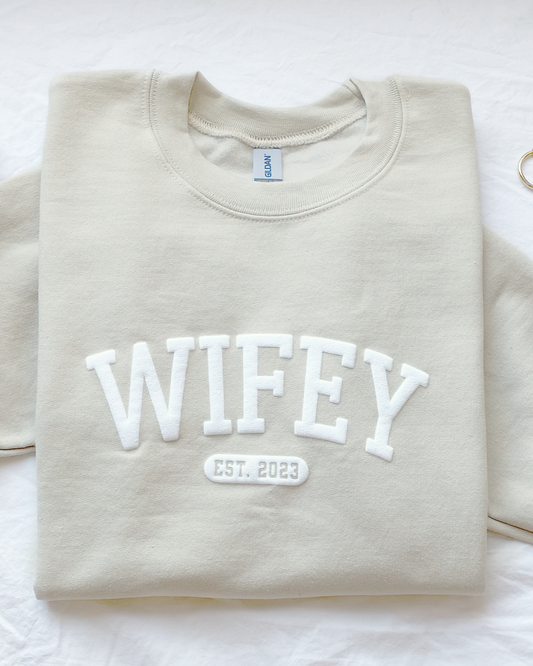 WIFEY Crewneck Sweatshirt - EST Block