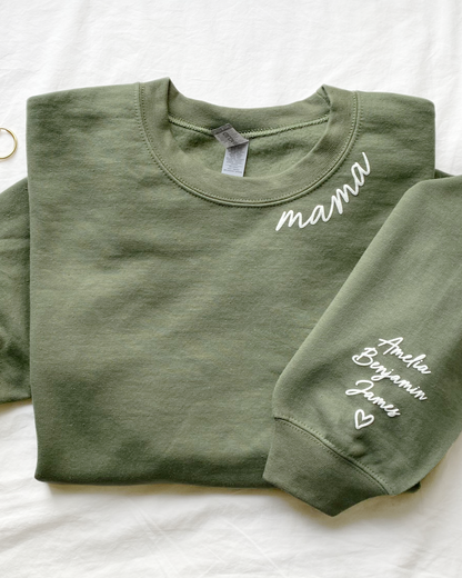 mama Crewneck Sweatshirt - Neckline Script